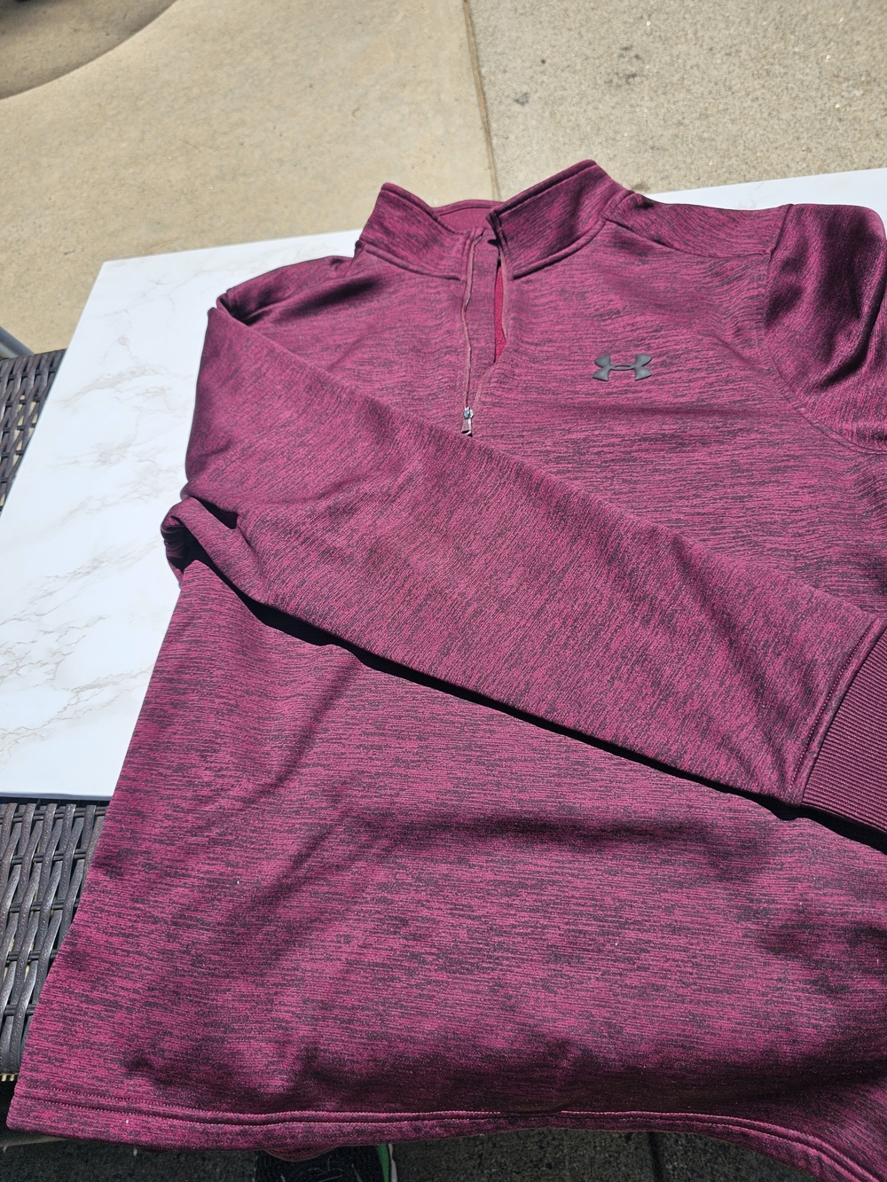 Under Armour Cold Gear Men's 1/4 Zip Pullover - Heathered Plum